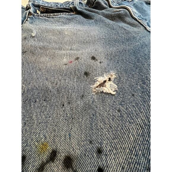 LL BEAN JEANS TATTOO SPALTERED MENS 35 X 29 - Picture 2 of 4